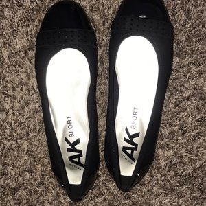 Black studded flats, never been worn.